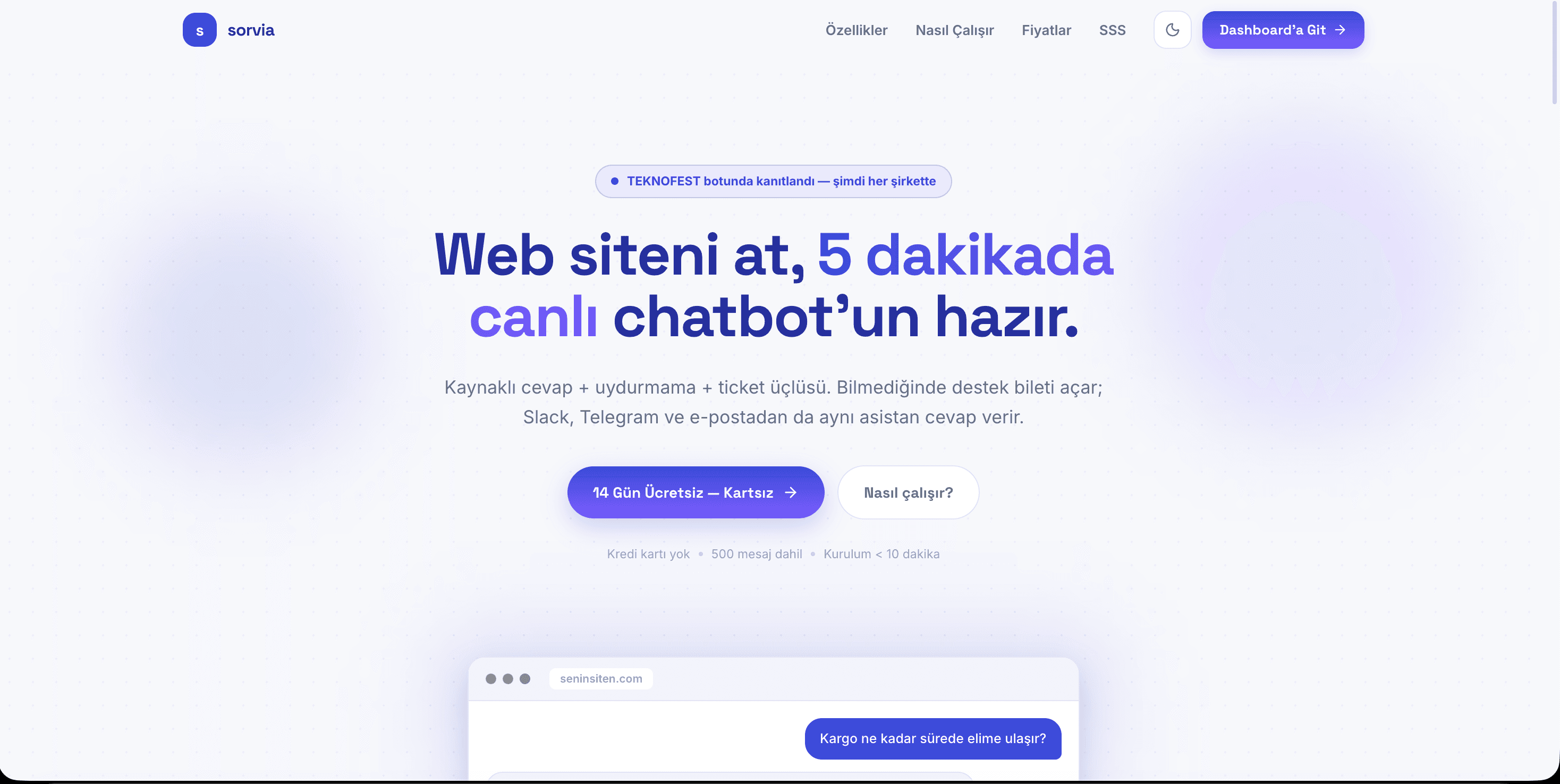 Sorvia - AI Support Assistant SaaS